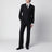Black double-breasted suit in wool