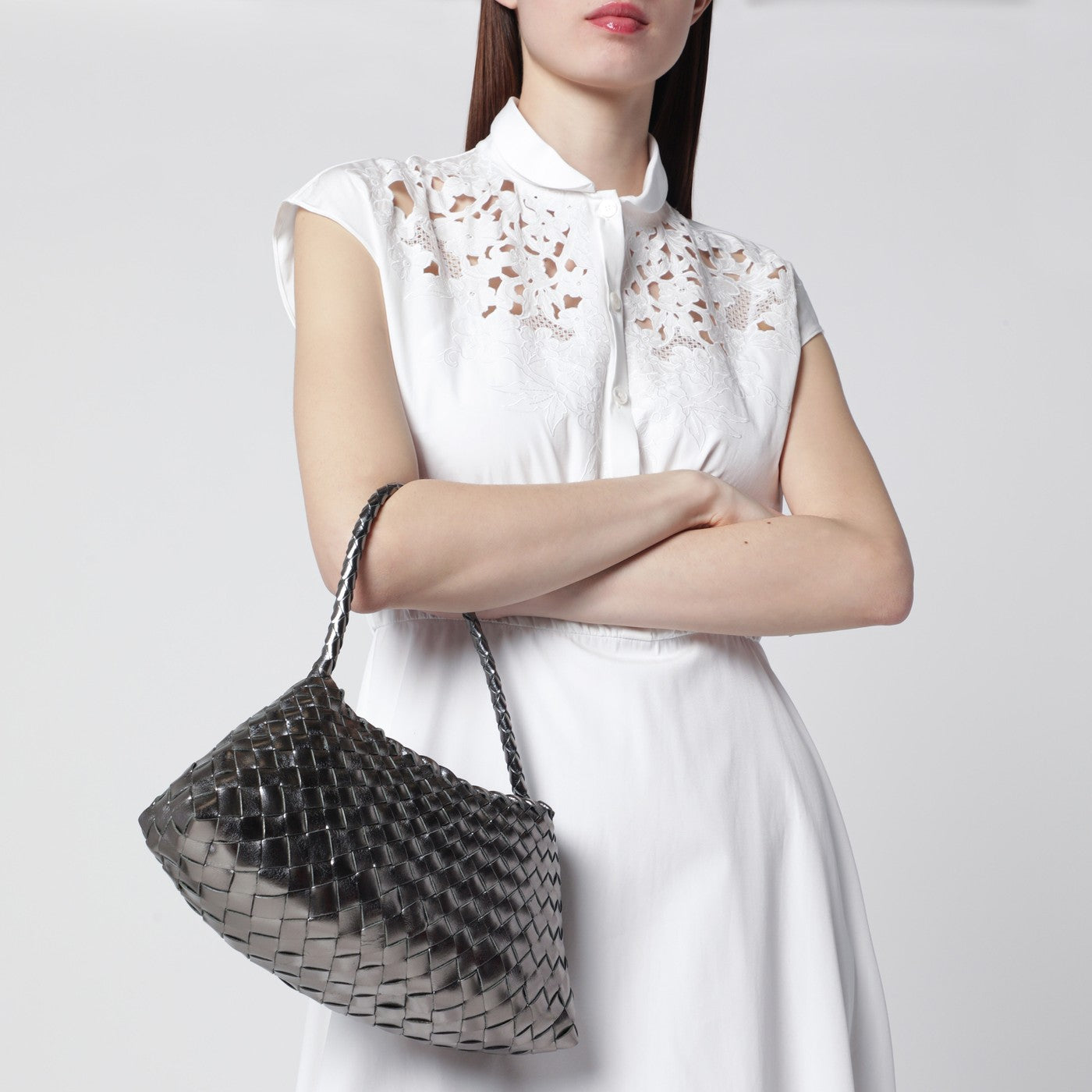 Borsa Rosanna argento metallico