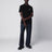Black cotton piqué polo shirt with logo