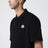 Black cotton piqué polo shirt with logo