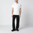 Polo in cotone bianca con patch logato