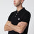 Polo in cotone nera con patch logato