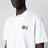Polo bianca in cotone con patch tre stemmi logo