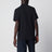 Polo bleu en coton avec patch logo triple blason