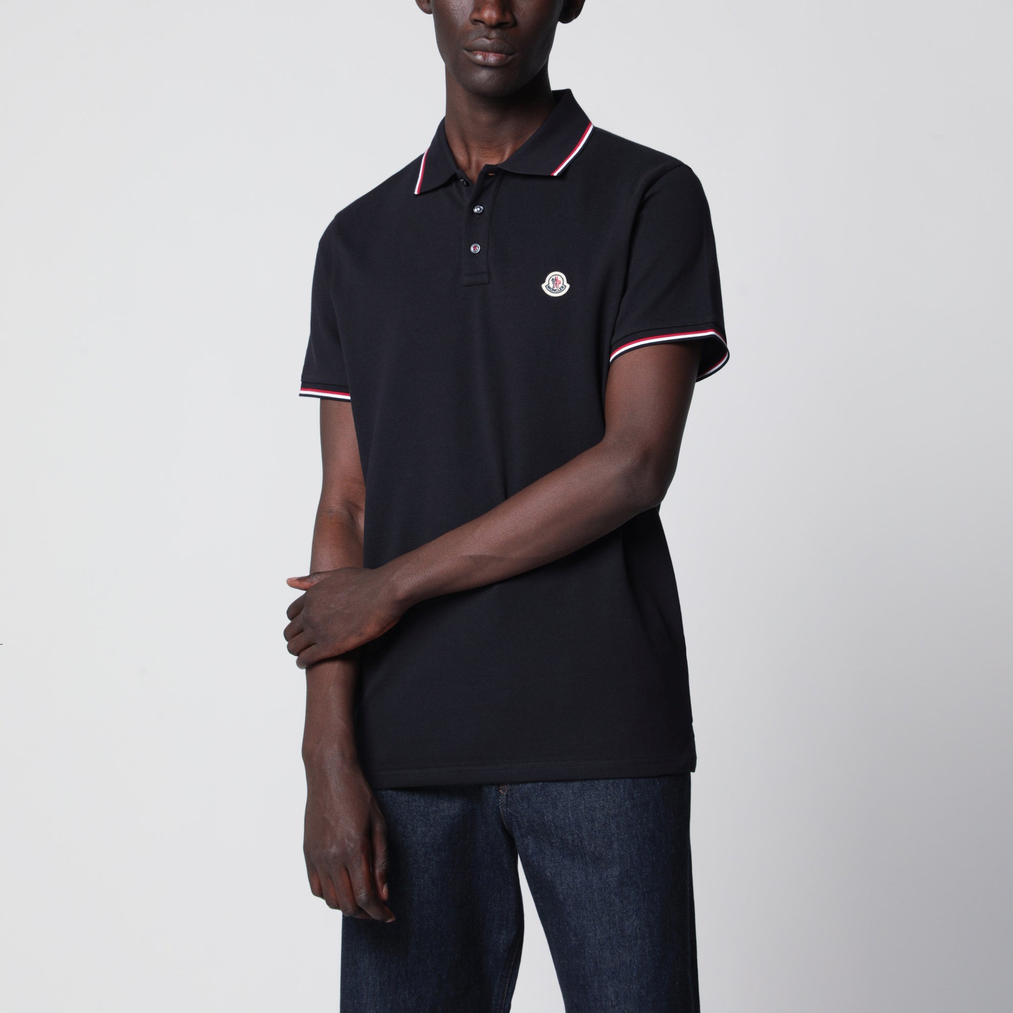 Polo a manica corta blu navy