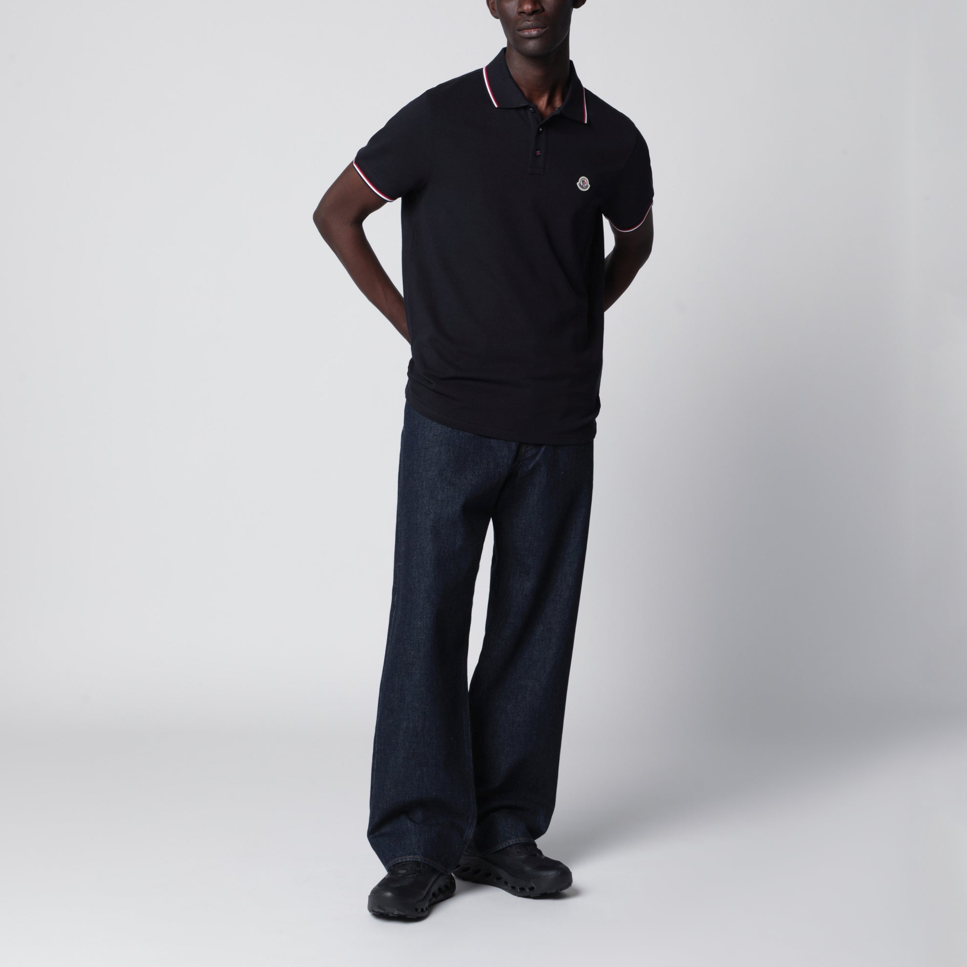 Polo a manica corta blu navy