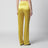 Avocado-colored trousers in shiny silk blend