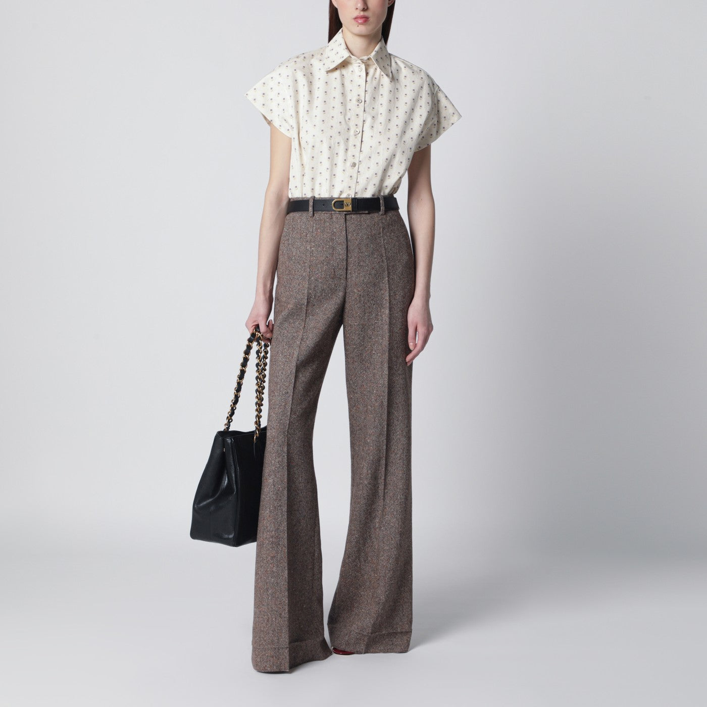 Camicia floreale a maniche corte 