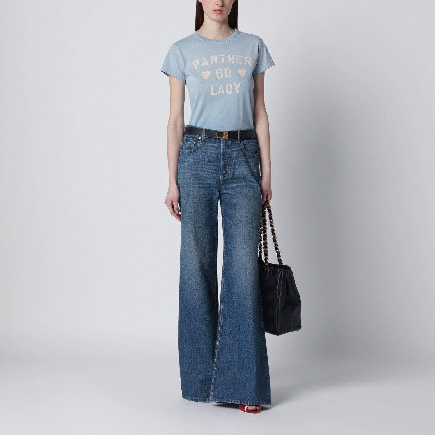 Light blue Panther Lady T-shirt