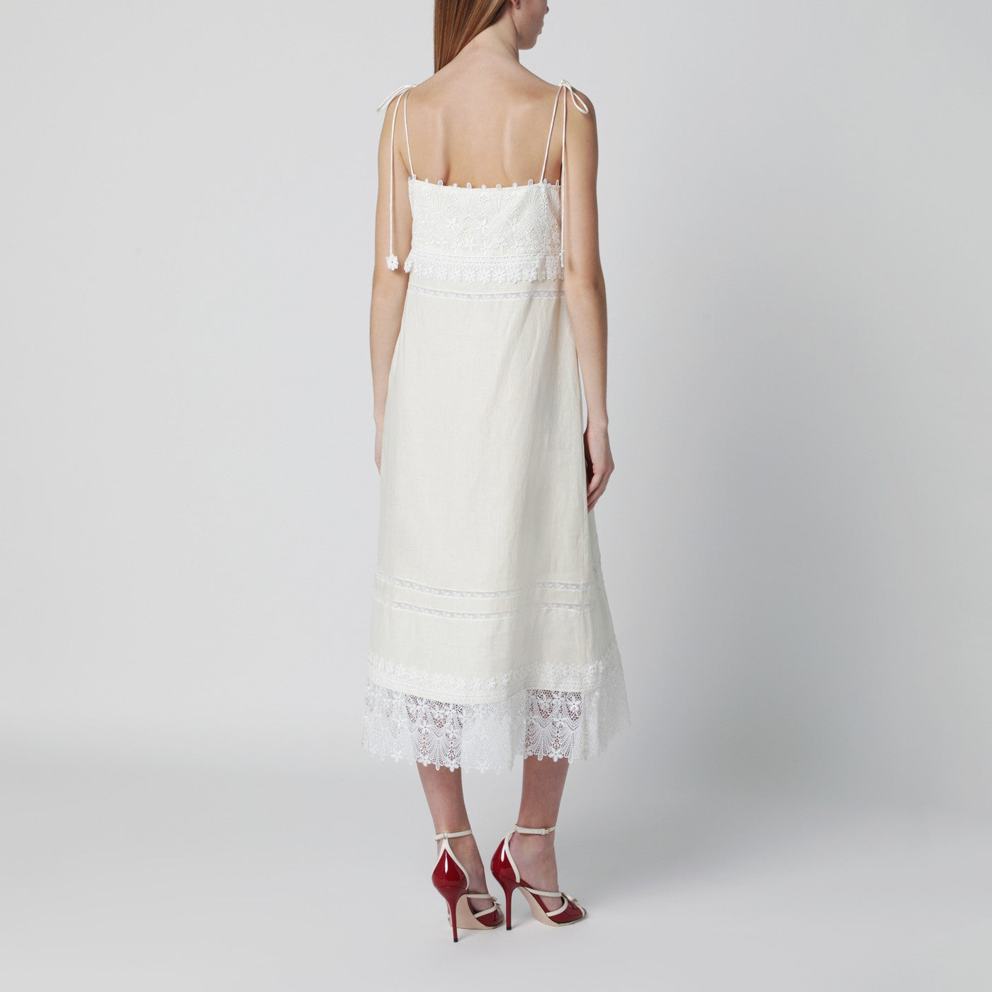 vale linen dress Reformation Vale Linen Dress - April Check