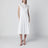 White midi dress with Sangallo embroidery