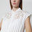 White midi dress with Sangallo embroidery