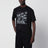 T-shirt noir à col rond en coton