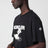 Schwarzes Baumwoll-T-Shirt mit Hundemotiv