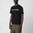 Black cotton T-shirt with logo