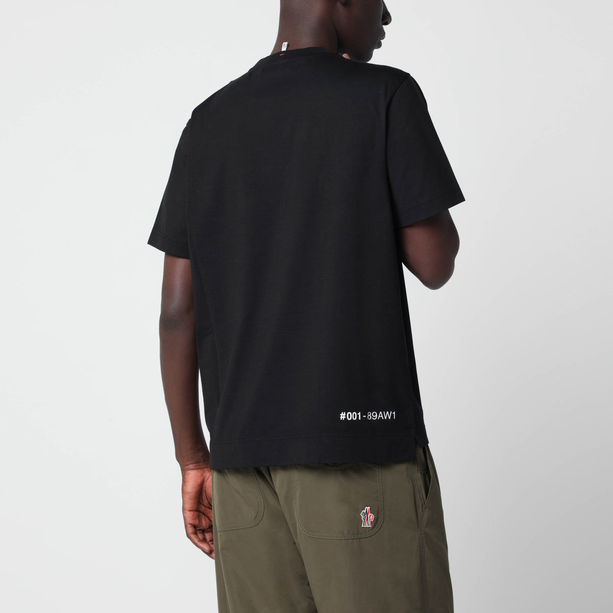 Black cotton T-shirt with logo