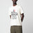 Elfenbeinfarbenes T-Shirt aus Baumwolle mit Logo