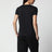 T-shirt nera in cotone con logo