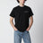 T-shirt nera con ricamo logo