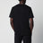 T-shirt con patch logato in jersey di cotone nera