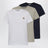 3er-Set Baumwoll-T-Shirts mit Logo-Patch