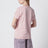 Pink cotton T-shirt with embroidered logo