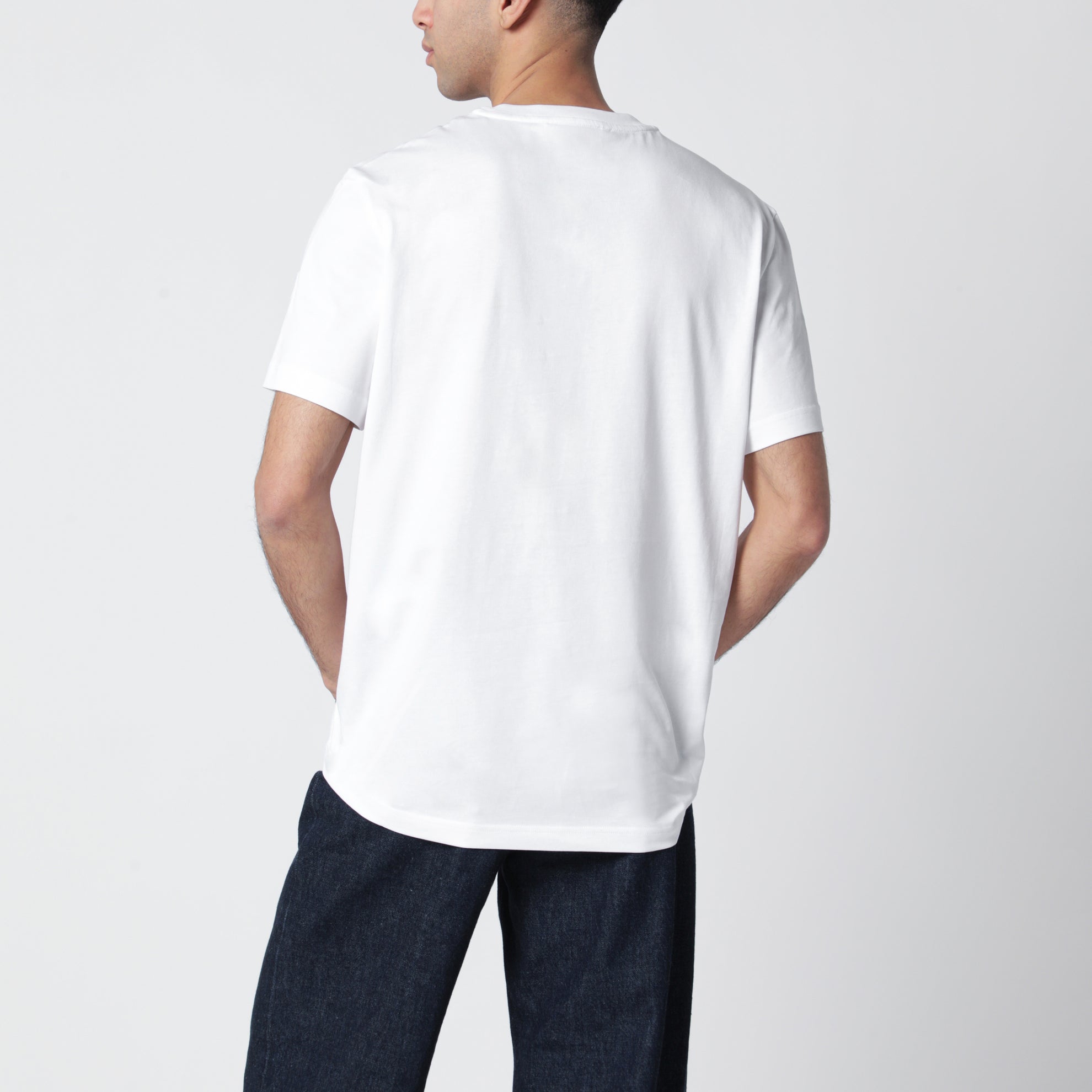 Weißes Baumwoll-T-Shirt mit Logo-Print