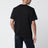 Black cotton T-shirt with logo print