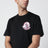 Black cotton T-shirt with logo print