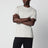 T-shirt beige en coton avec logo brodé