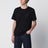 Black cotton T-shirt with logo