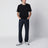 T-shirt nera in cotone con logo
