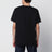 T-shirt nera in cotone con logo