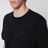 T-shirt nera in cotone con logo