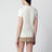 Ivory white T-shirt with logo embroidery