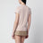 T-shirt rosa con ricamo logo