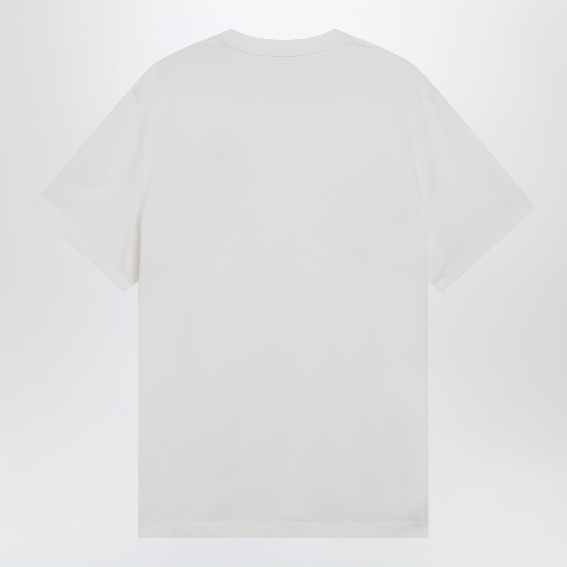T-shirt en coton blanc avec logo tricolore brodé