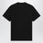 Black cotton T-shirt with embroidered tricolor logo