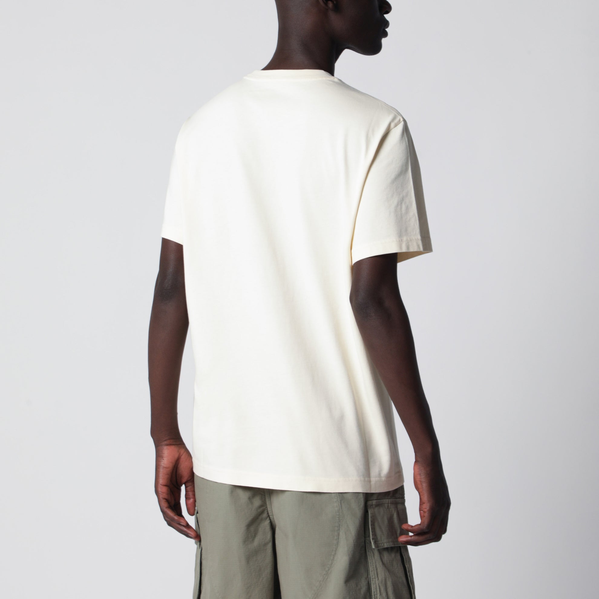 T-shirt avorio con stampa logo