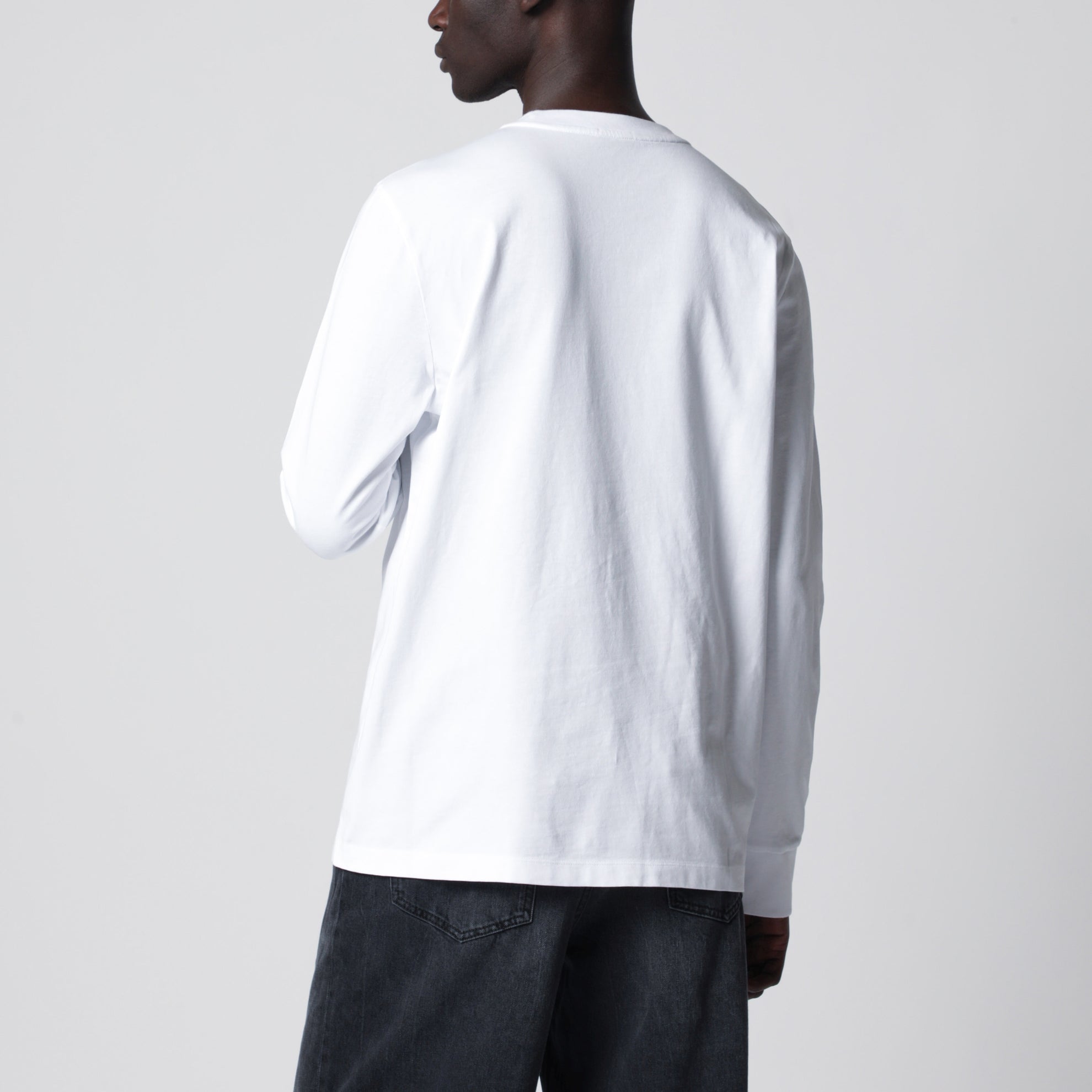T-shirt a maniche lunghe bianca con logo
