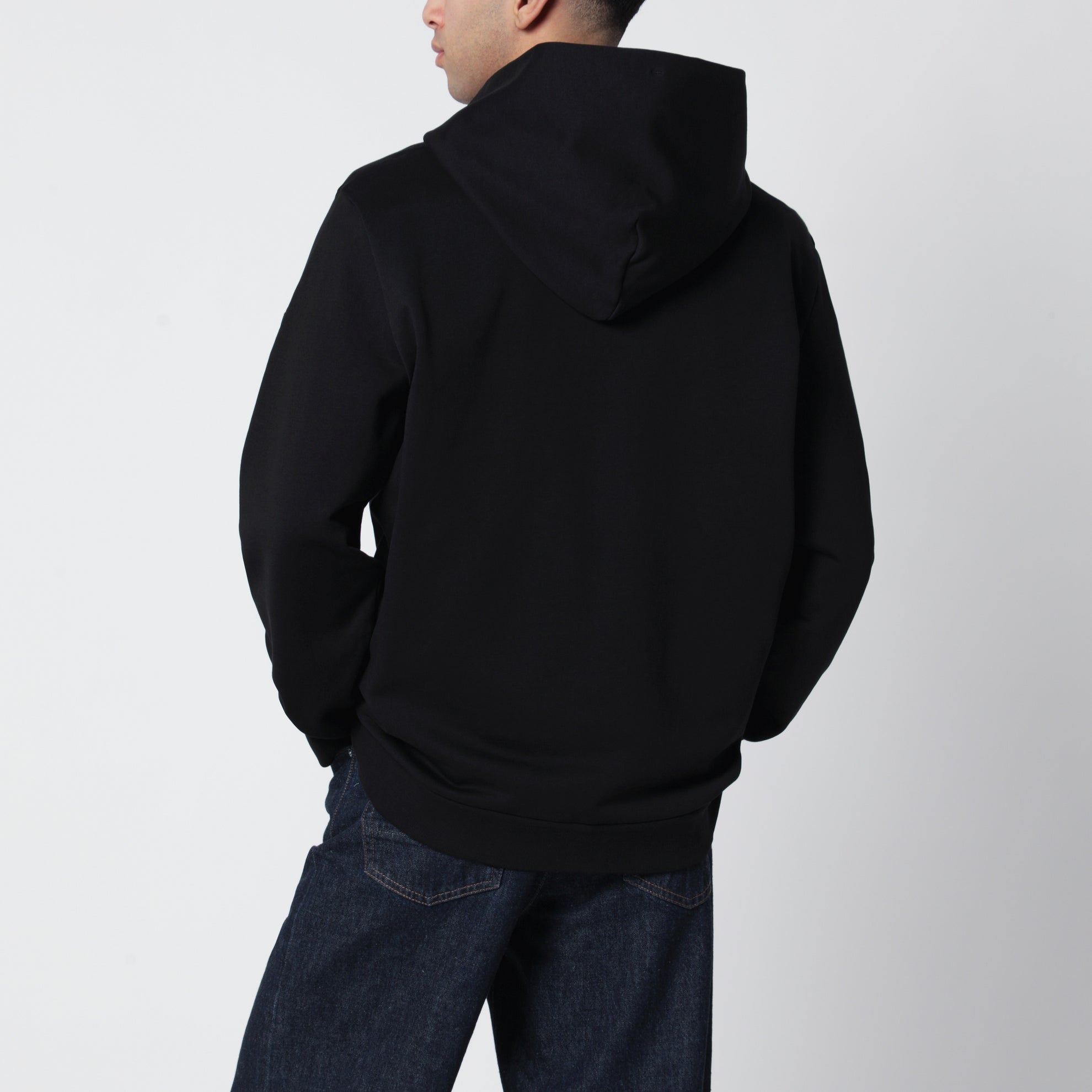 Hoodie aus Baumwoll-Jersey mit Logo und Reißverschluss