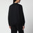 Felpa nera in cotone con logo