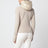 Felpa imbottita con cappuccio e zip beige chiara