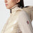 Felpa imbottita con cappuccio e zip beige chiara