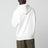 White cotton hooded sweatshirt with coordinates