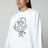 Felpa bianca in cotone con ricamo logo