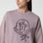 Rosa Baumwoll-Sweatshirt mit gesticktem Logo