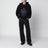 Black Polartec zip cardigan