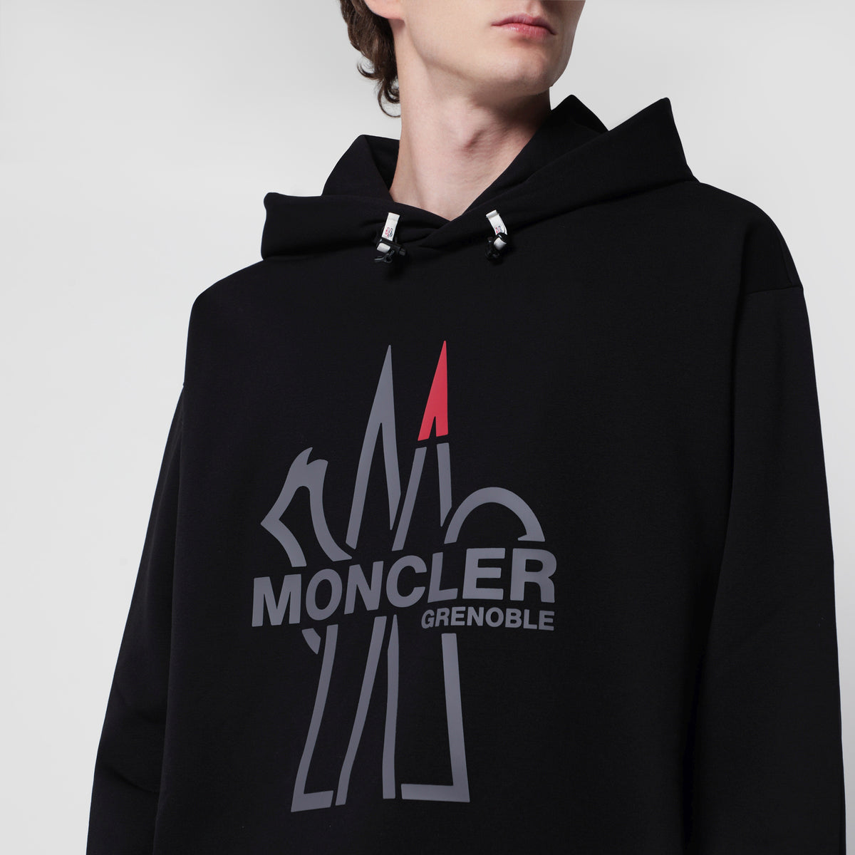 Schwarzer Cardigan mit Reißverschluss aus Polartec