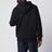 Black cotton hoodie with logo